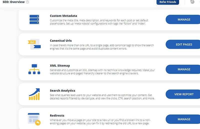 10web seo optimization tab