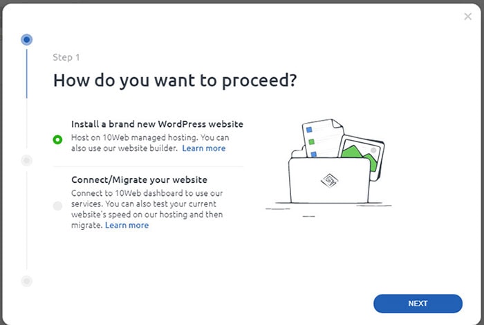 adding website on 10web