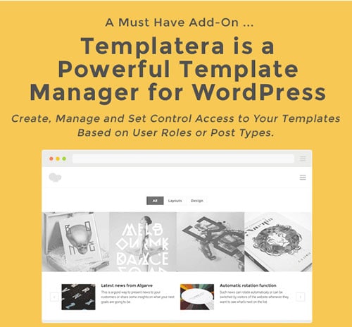 template manager for wpbakery