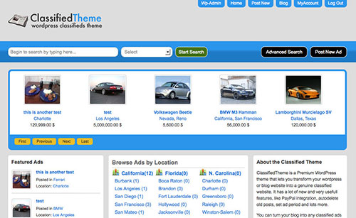 Classified Ads Theme sitemile review