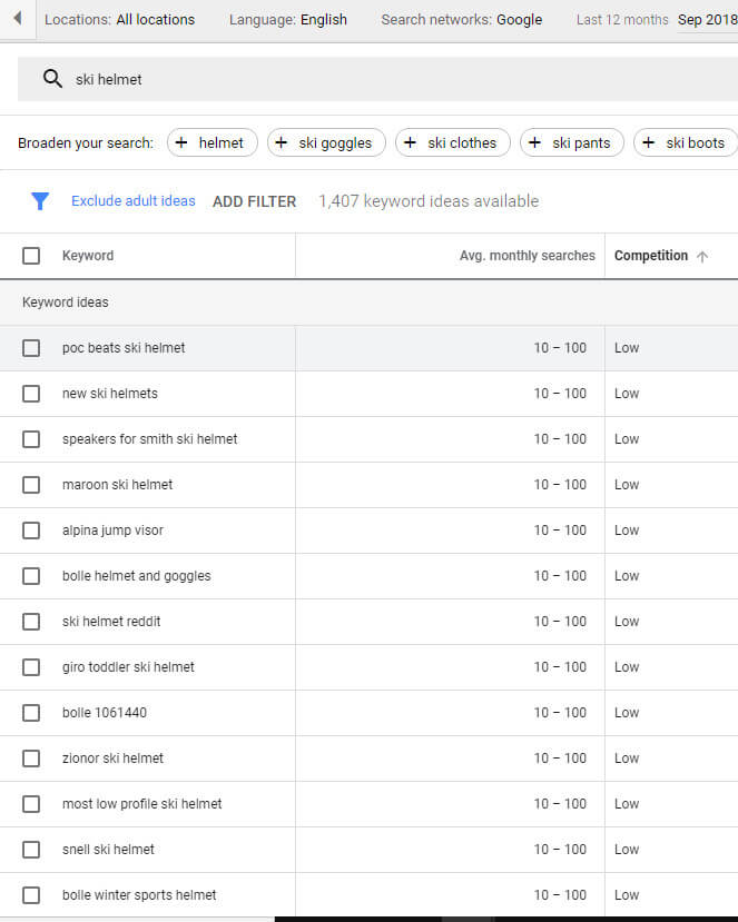 google keyword planner tool free