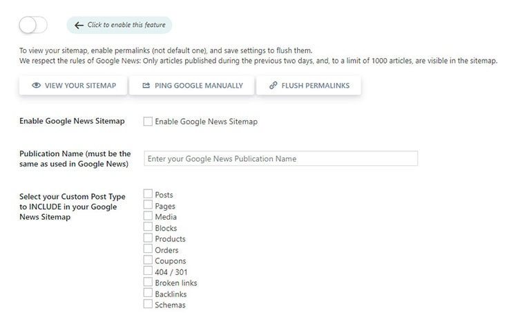 news sitemap seo plugin