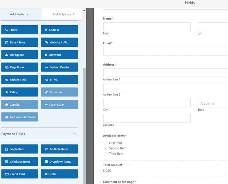 online payment forms wordpress