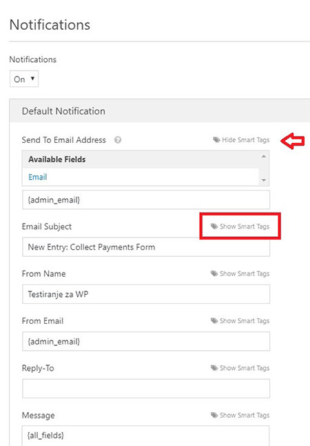 smart tags wpfroms plugin