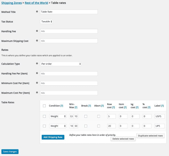 table rate woocommerce shipping plugin