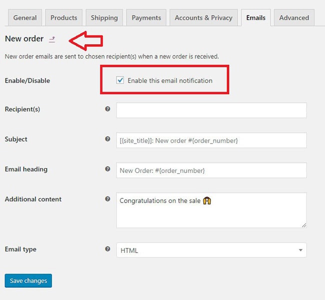 customers dont receive emails woocommerce