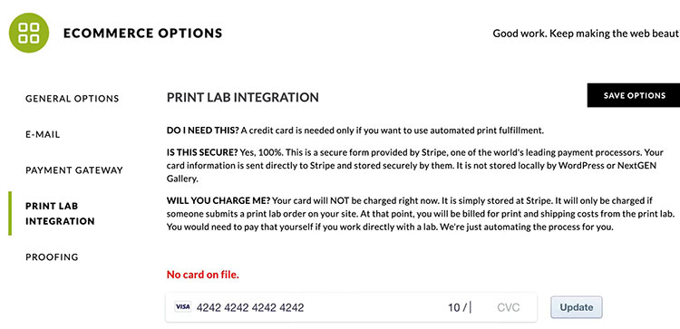 print lab integration wordpress