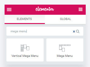 adding mega menu to page