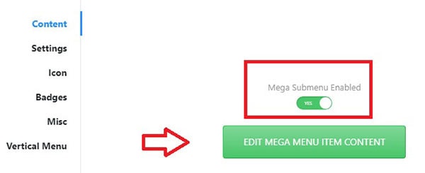 create horizontal mega menu wordpress
