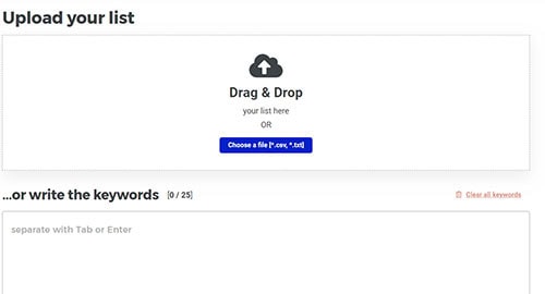 import keywords kwfinder