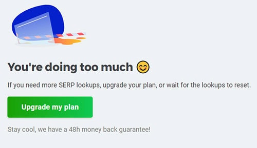 kwfinder limits