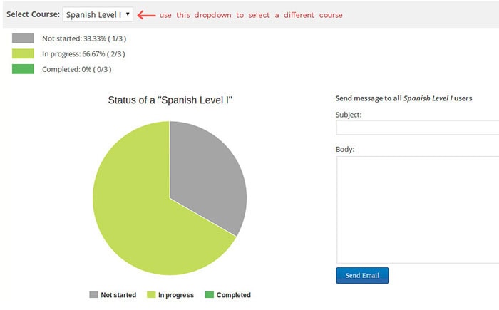view reports for courses