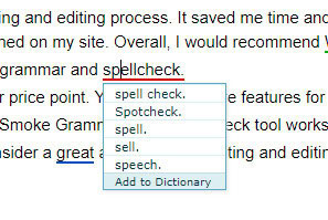 white smoke spell checker