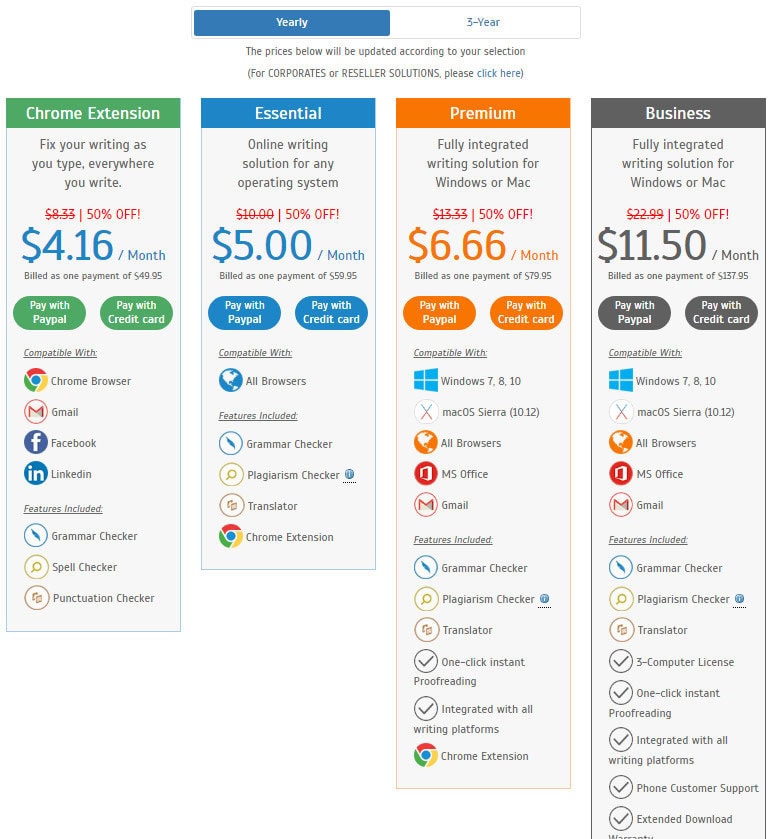 whitesmoke pricing plans