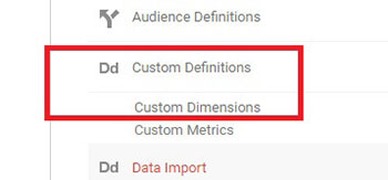 google analytics custom dimensions