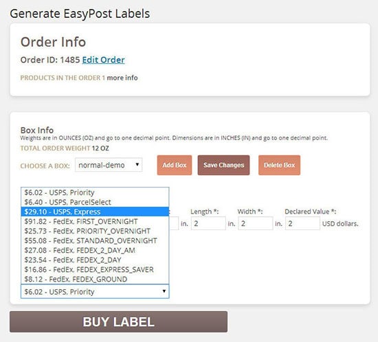woocommerce dhl plugin printing label