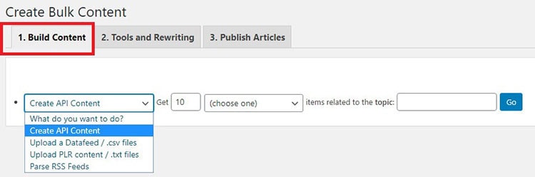 wp robot curation settings