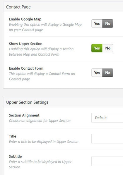 bridge contact page settings