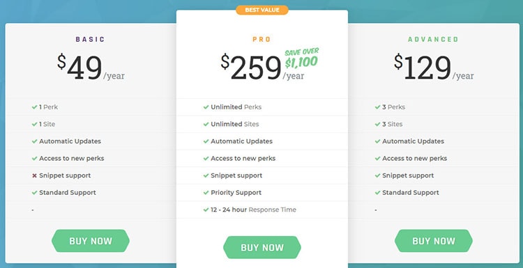 gravity perks price