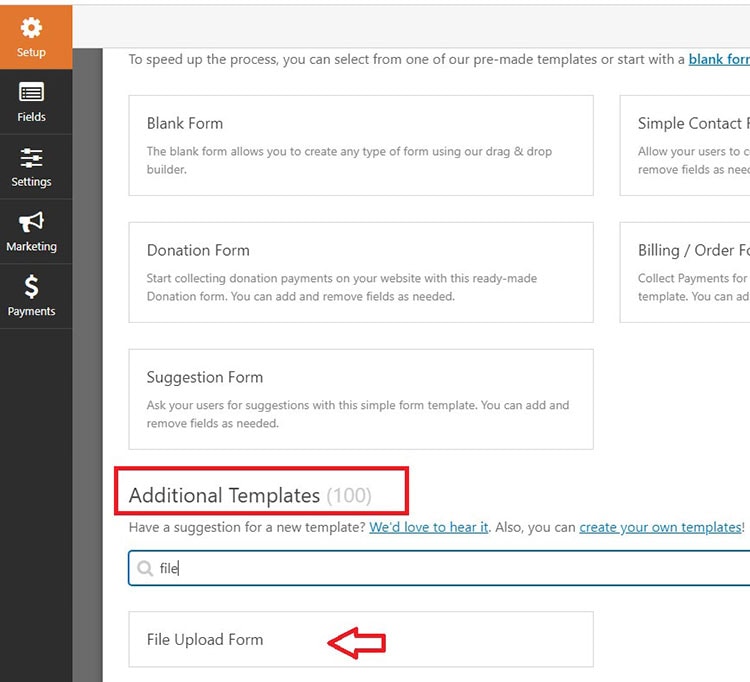 free wordpress form builder with file upload