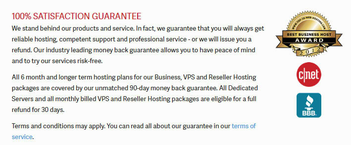 inmotion money back gurantee