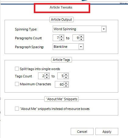kontent machine article tweaks