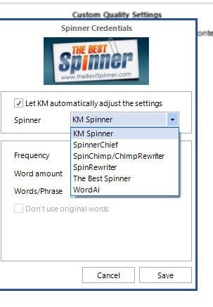 kontent machine auto spinning feature
