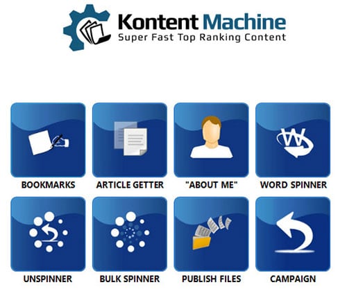 kontent machine tools menu