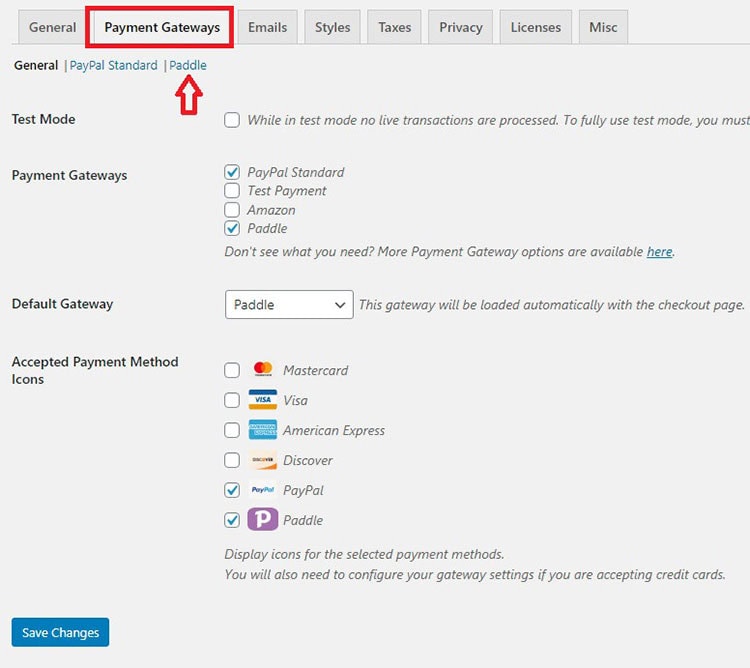 Paddle payment gateway for Easy Digital Downloads