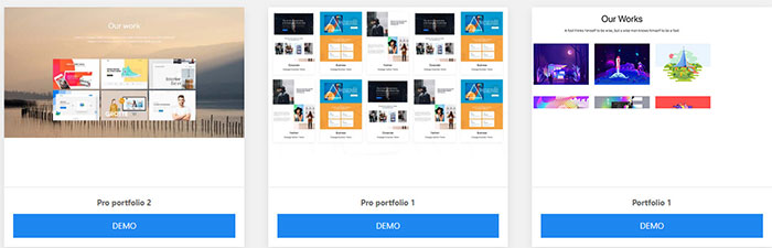 portfolio blocks wponepager