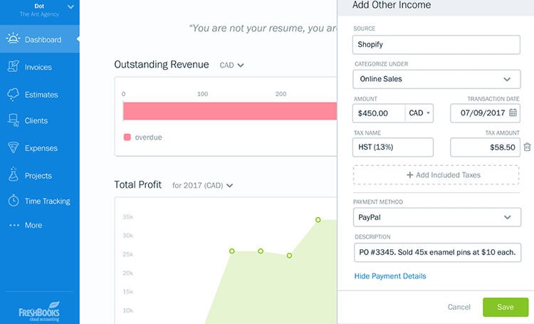 freshbooks woocommerce integration