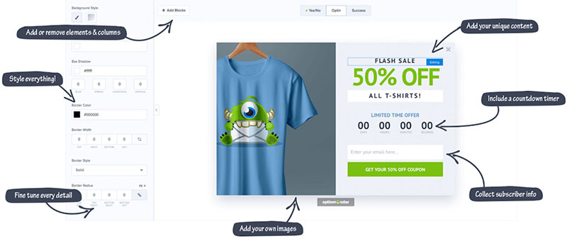 optinmonster visual editor
