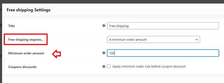 woocommerce free shipping up to