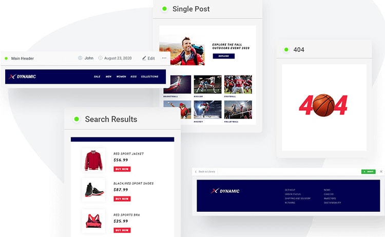 Using Elementor Theme Editor you can customize every part of website.
