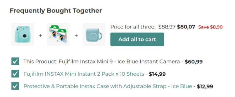 WooCommerce product bundles example.