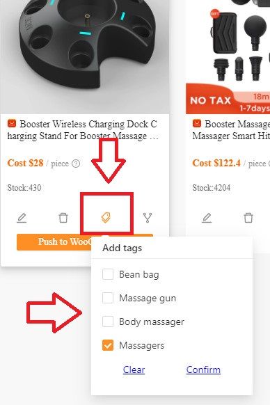 How to assign tags to products in DSers?