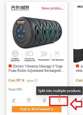 How to split products in DSers?