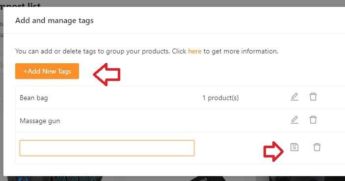 How to add tags in DSers?