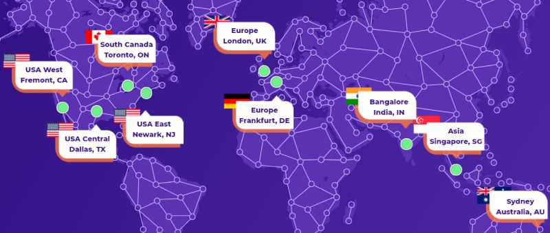 HostArmada data center locations.