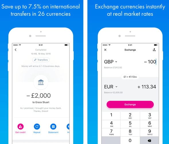 Revolut currency exchange.