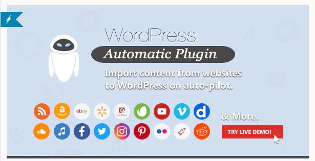 Wordpress Automatic Plugin posts from almost any website to WordPress automatically.