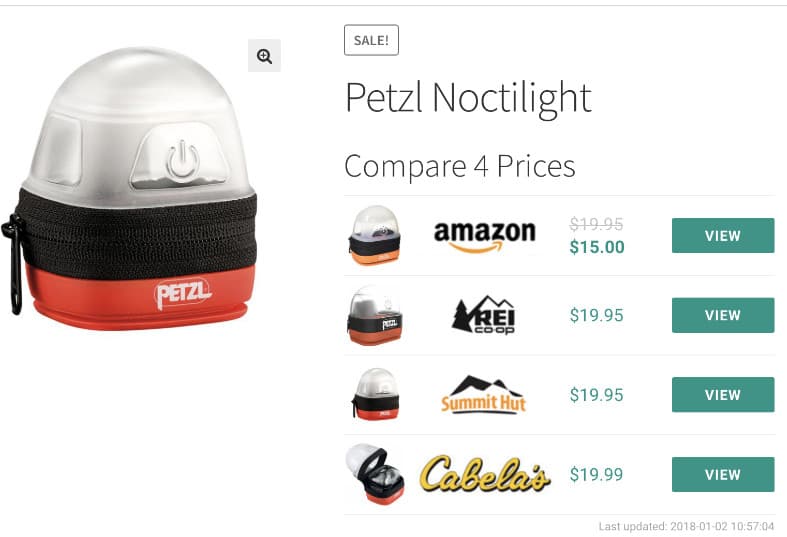 Datafeedr price comparison example.