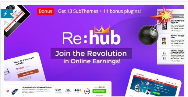 Rehub theme offers various features for comparison sites.