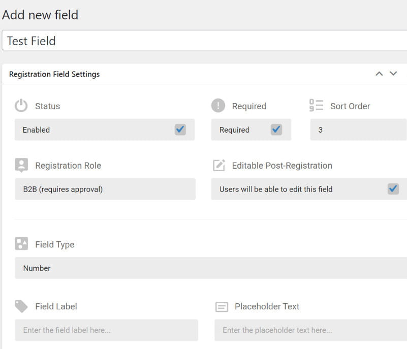 B2BKing adding registration fields.