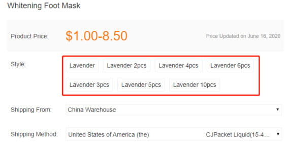 CJdropshipping bundling products.