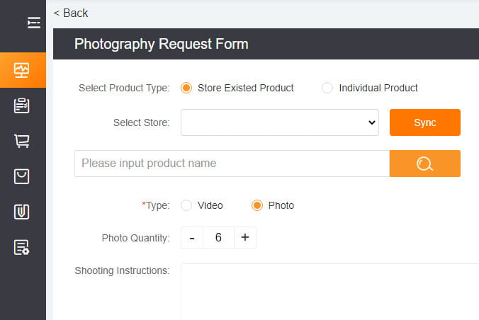 You can request product video or photos shooting. 