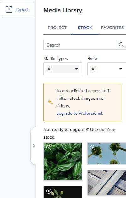 Animoto media and audio library.