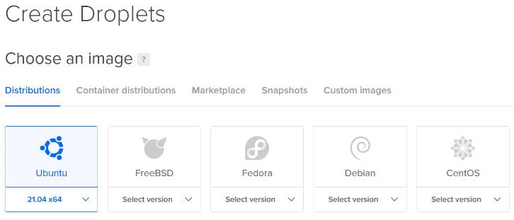 How to create droplet DigitalOcean?