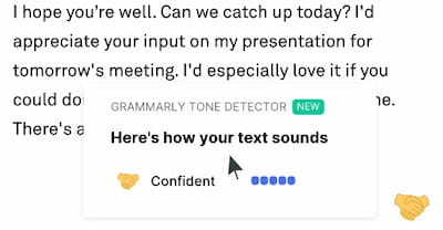 Grammarly tone detector feature.