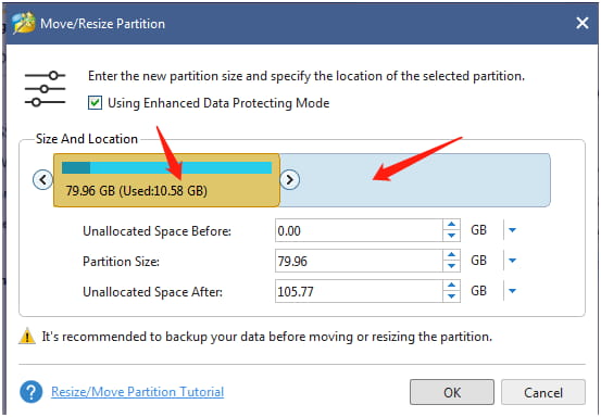 Partition Wizard how to move partition?